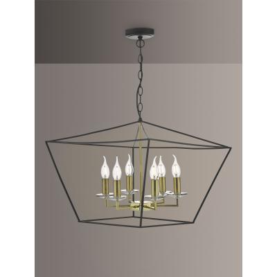 John Lewis Där Gretchen Ceiling Light, Black/Polished Brass