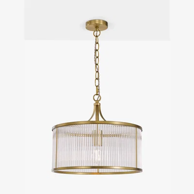 John Lewis John Lewis Noto Pendant Ceiling Light, Matte Antique Brass