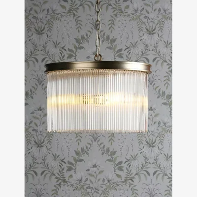 John Lewis Laura Ashley Manon Glass Rod Ceiling Light, Champagne