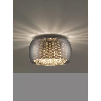 John Lewis John Lewis & Partners Stella Semi Flush Ceiling Light, Black Chrome
