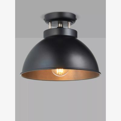 John Lewis John Lewis Baldwin Flush Ceiling Lamp, Black