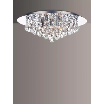 John Lewis Där Pluto Flush Crystal Ceiling Light, 50cm