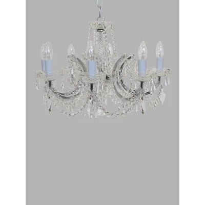 John Lewis Impex Marie Theresa Crystal Chandelier Ceiling Light, 8 Arms