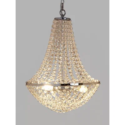 John Lewis John Lewis & Partners Empire Crystal Chandelier Ceiling Light, Clear