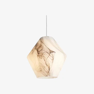John Lewis John Lewis & Partners Ada Easy-to-Fit Ceiling Shade, White/Grey