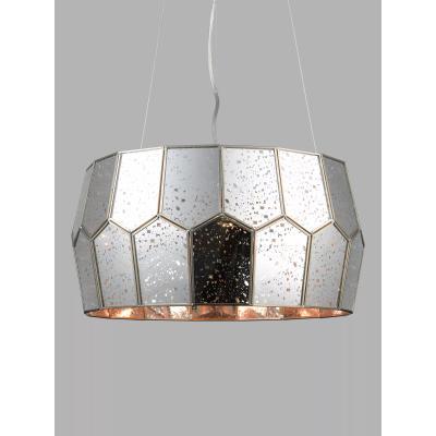 John Lewis John Lewis & Partners Romy Mirrored Glass Pentagon Ceiling Light