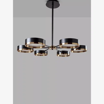 John Lewis Pure White Lines Moscow 6 Arm Ceiling Light