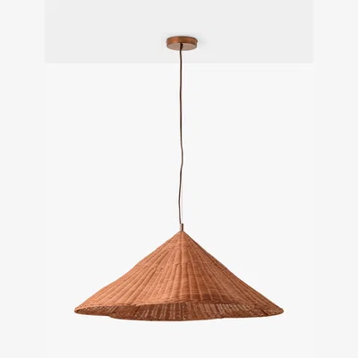 John Lewis Lights & Lamps Bardi Oversized Rattan Pendant Ceiling Light, Natural