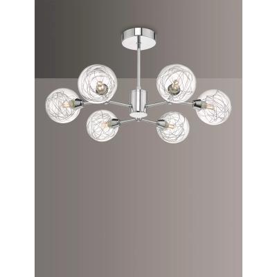John Lewis Där Tyka Semi Flush Ceiling Light, Polished Chrome