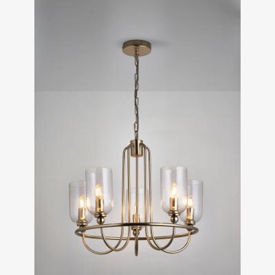 John Lewis John Lewis Chalice 5 Arm Ceiling Light, Brushed Brass