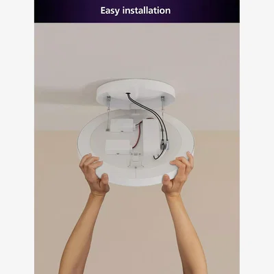 John Lewis Philips Hue Datura Smart Ceiling Light Panel, 57cm