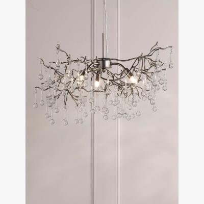John Lewis Laura Ashley Willow 3 Arm Ceiling Light, Pewter