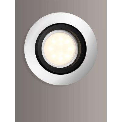 John Lewis Philips Hue White Ambiance Milliskin GU10 LED Recessed Smart Spotlight with Bluetooth
