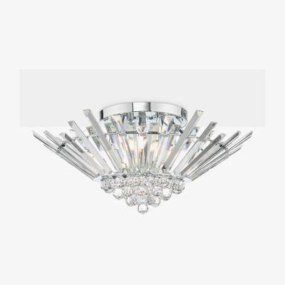 John Lewis Där Nimbus Faceted Crystal Flush Ceiling Light, Clear