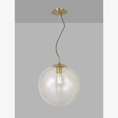 John Lewis John Lewis Champagne Bubble Glass Pendant Ceiling Light, Champagne/Warm Brass