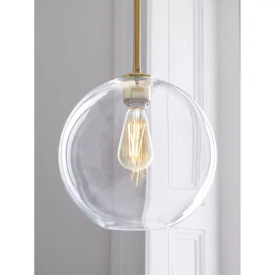 John Lewis west elm Sculptural Glass Globe Ceiling Light, Clear