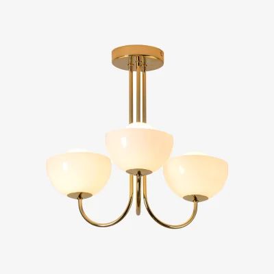 John Lewis houseof Glass Bowl 3-Arm Ceiling Light