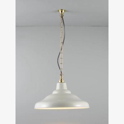 John Lewis Davey Lighting School Light Pendant Ceiling Light, Grey