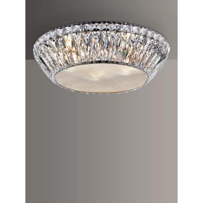 John Lewis Impex Armel LED Crystal Semi Flush Small Ceiling Light, Clear/Chrome