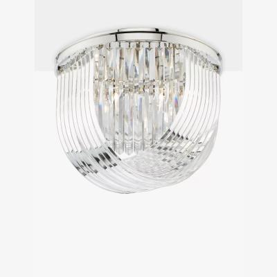 John Lewis English Heritage Eltham 4 Light Swagged Crystal Flush Ceiling Light, Clear