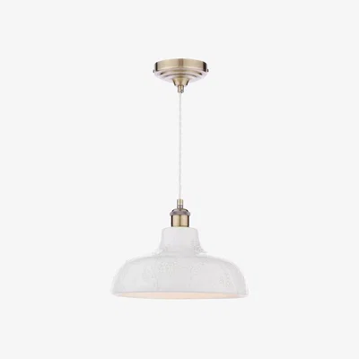 John Lewis Laura Ashley Pussy Willow Ceramic Pendant Ceiling Light, Grey