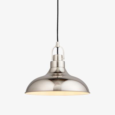 John Lewis Bay Lighting Farnham Single Pendant Ceiling Light, Chrome