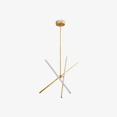 John Lewis west elm Light Rods LED Ceiling Light, Antique Brass