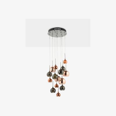 John Lewis Där Aurellia 15 Pendant Cluster Ceiling Light, Copper/Bronze