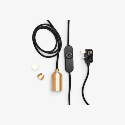 John Lewis Tala Brass Plug-in Portable Pendant Light, Bronze