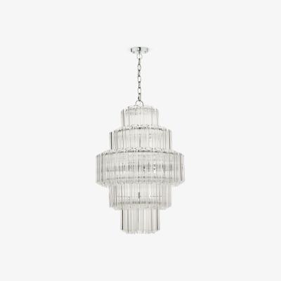 John Lewis Laura Ashley Genvieve Grand Tiered Ceiling Light, Chrome