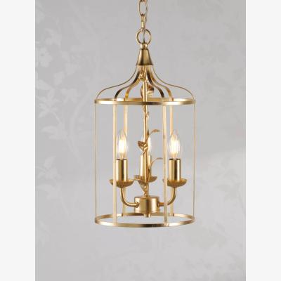 John Lewis Laura Ashley Halton 3 Arm Pendant Light, Gold