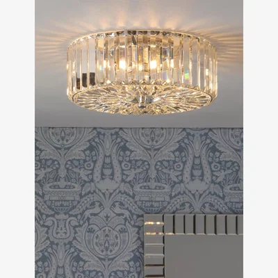 John Lewis Laura Ashley Fernhurst Flush Ceiling Light, Polished Chrome