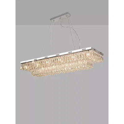 John Lewis Impex Lilou Crystal Ceiling Light, Chrome