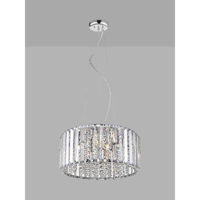 John Lewis Impex Diore Crystal Pendant Ceiling Light, Large, Clear/Chrome