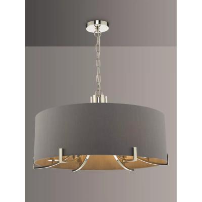 John Lewis Där Veyron Ceiling Light, Grey/Polished Nickel