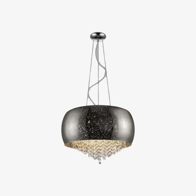 John Lewis Impex Luna 5 Light Crystal Pendant Light, Silver Chrome