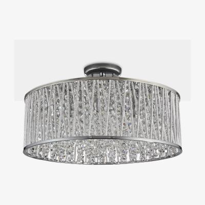 John Lewis John Lewis & Partners Emilia Large Crystal Drum Flush Ceiling Light