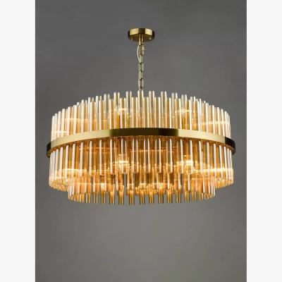 John Lewis Där Imani 16 Glass Pendant Ceiling Light, Brass/Champagne
