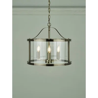 John Lewis Laura Ashley Harrington 3 Arm Glass Ceiling Light