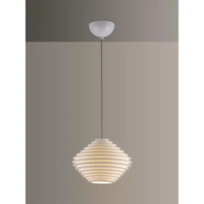 John Lewis Original BTC Fin Horizontal Bone China Ceiling Light, White
