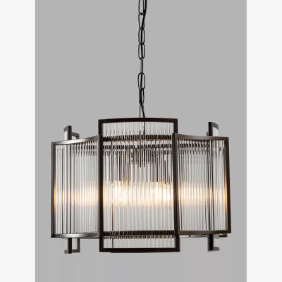 John Lewis Pure White Lines Monte Carlo Small Ceiling Light, Black