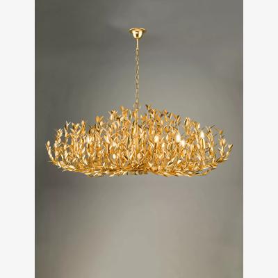 John Lewis Där Silvius 12 Arm Oval Ceiling Light, Gold