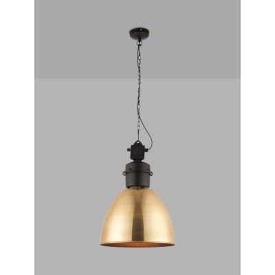 John Lewis Bay Lighting Montague Ceiling Light, Antique Brass/Matt Black