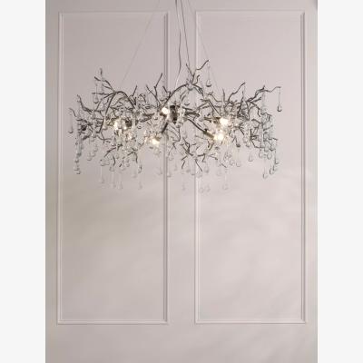 John Lewis Laura Ashley Willow Grande Ceiling Light, Pewter