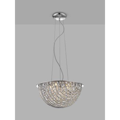 John Lewis Impex Millie Crystal Ceiling Light, Large, Chrome