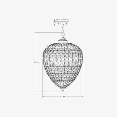 John Lewis John Lewis & Partners Dante Grande Ceiling Light, Clear