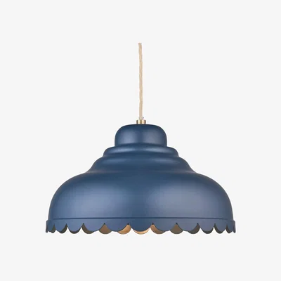 John Lewis John Lewis Scallop Easy-to-Fit Ceiling Shade, Blue