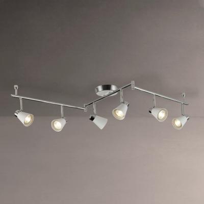 John Lewis John Lewis & Partners Logan GU10 LED 6 Spotlight Ceiling Bar