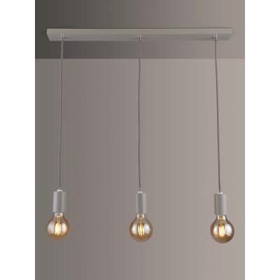 John Lewis ANYDAY John Lewis & Partners Spoke 3 Pendant Diner Ceiling Light, Grey