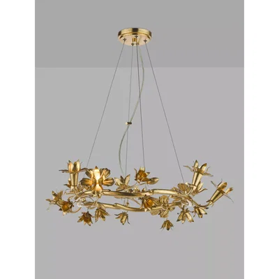 John Lewis John Lewis & Partners Magnolia Ceiling Light, Antique Gold